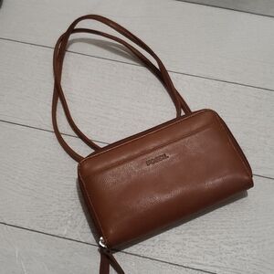 Fossil chestnut vintage wallet crossbody bag